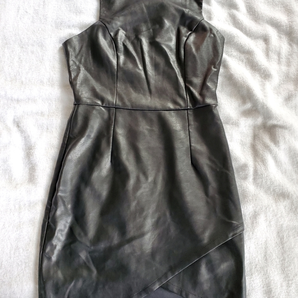Glamorous Vegan Leather Bodycon Dress